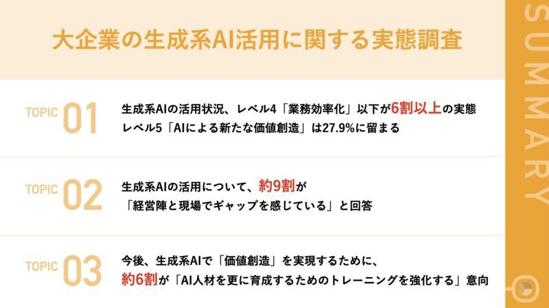 【無料ダウンロード】大規模調査：ChatGPT台頭から約1年、大企業のAI活用の実態は？